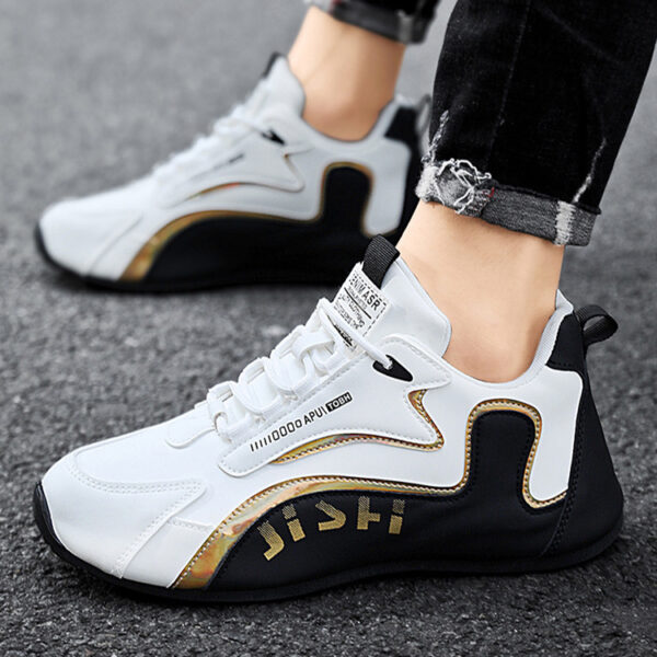 Fashion Colorblock Lace-up Sneakers For Men Breathable Low-top Dad Shoes Running Walking Sports Shoes - Image 5