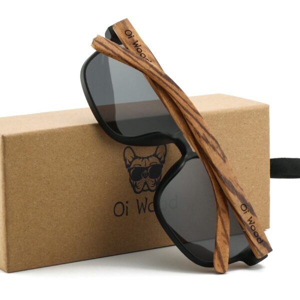 Wooden Sunglasses Polarized Sun Protection Vintage Sunglasses - Image 7