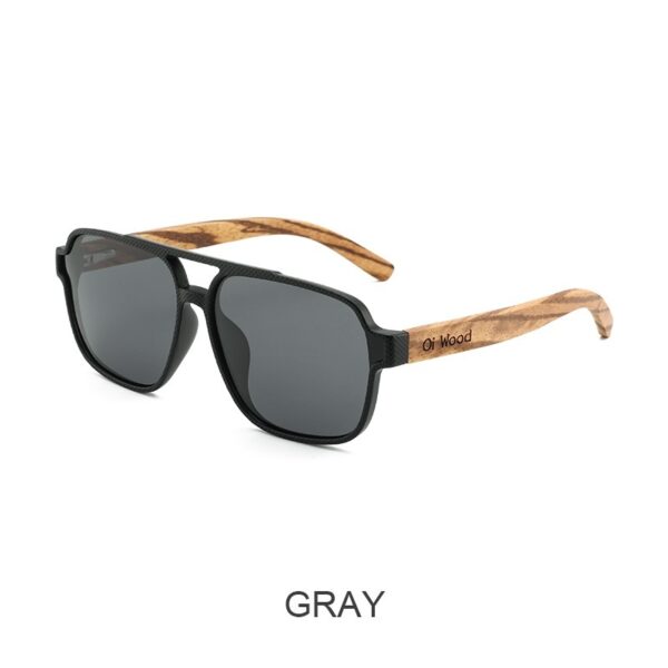 Wooden Sunglasses Polarized Sun Protection Vintage Sunglasses - Image 4